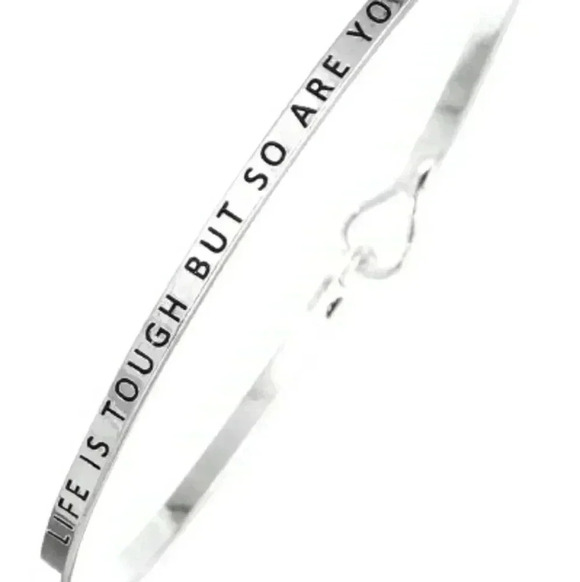 Jewelry - Life Is Tough But So Are You Message Bracelet